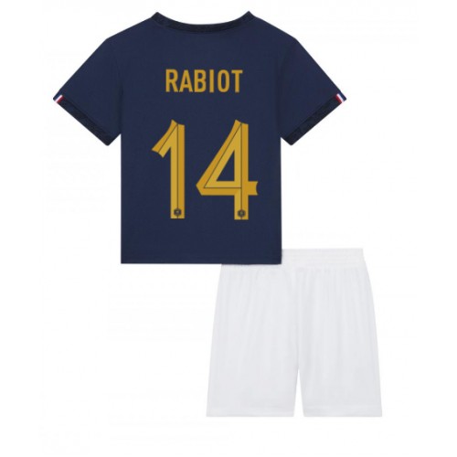 Frankrike Adrien Rabiot #14 Hemmaställ Barn VM 2022 Kortärmad (+ Korta byxor)
